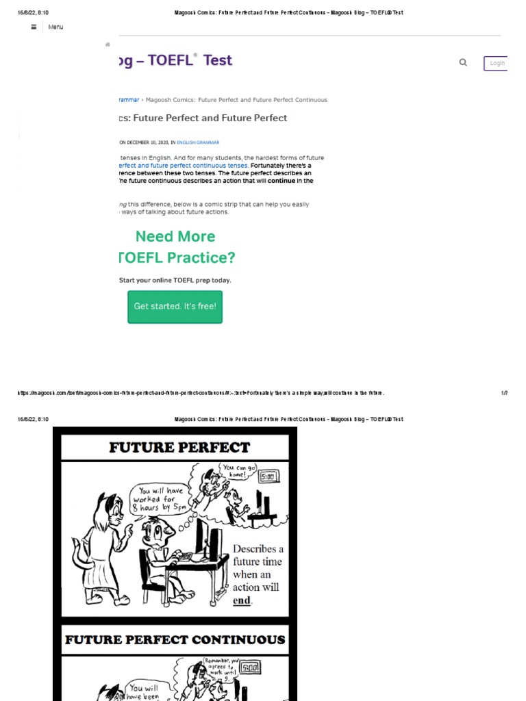 Magoosh Comics_ Future Perfect and Future Perfect Continuous - Magoosh ...