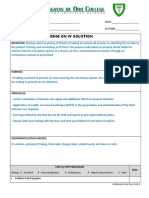 Preparing On Iv Solution: Nursing Procedure: Definition