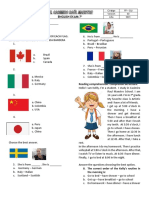 EXAMEN DE INGLES 7° FIRST PERIOD