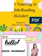 Demo Teaching in English-Reading (Kinder) : Prepared By: Glenie Rose M. Namoro
