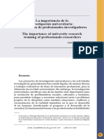 01-1. La Importancia de La Investigacion Universitaria