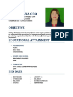 Lopez Diana Oro: Objective