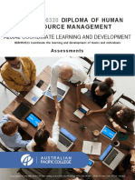 Diploma of Human Resource Management: A20642 Coordinate Learning and Development