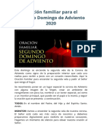 Oración Familiar para El Segundo Domingo de Adviento 2020