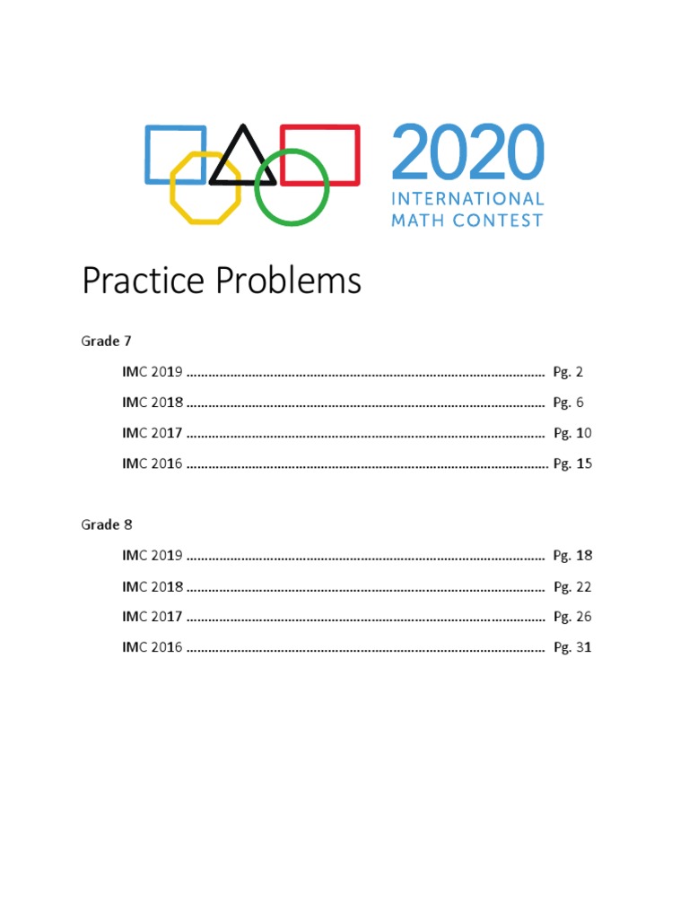 Practice Problems | PDF | Elementary Mathematics | Elementary Geometry