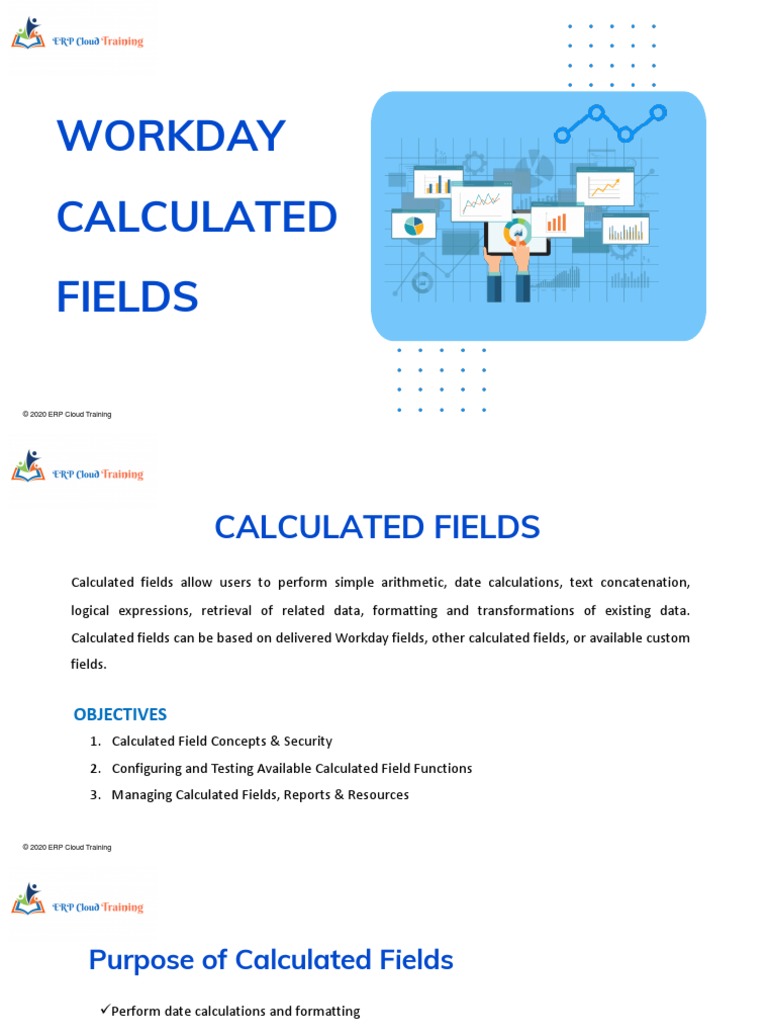Workday calculated fields 2020 erp cloud training pdf function