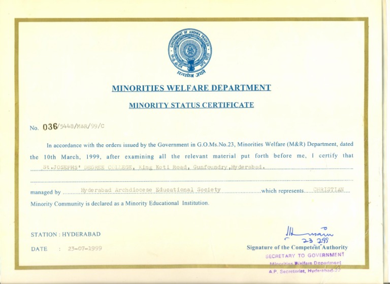 minority-status-certificate-pdf