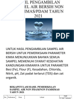 Bahani Evaluasi Pengambilan Sampel Air NonPDAM - PAMSIMAS 2021