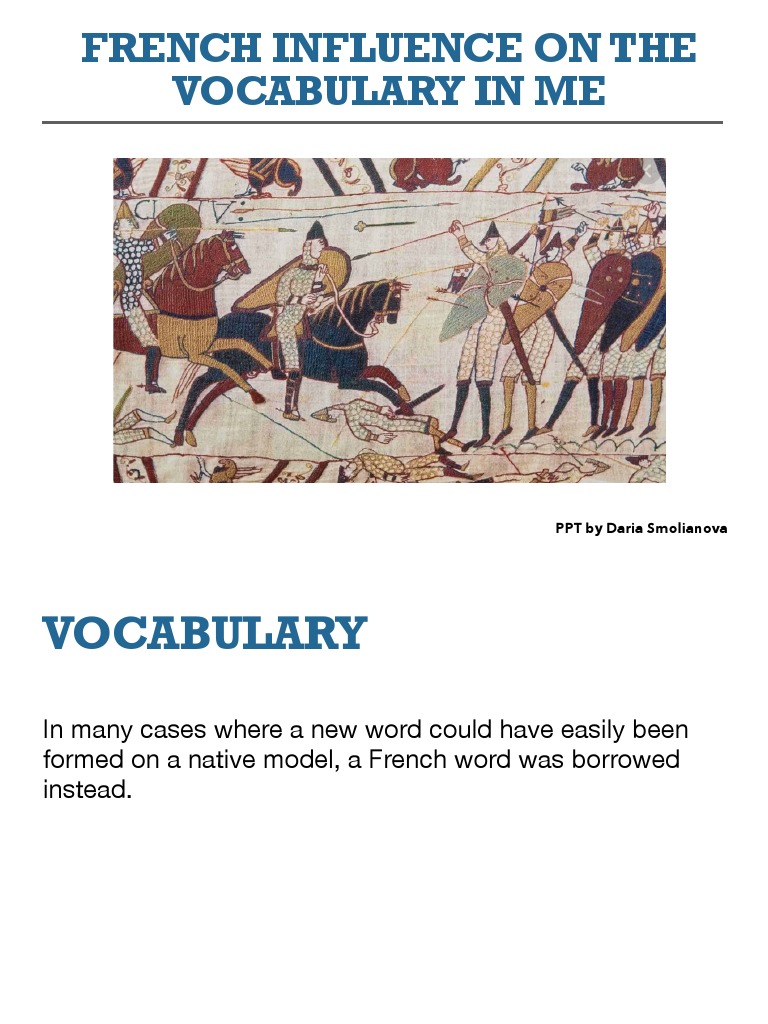 French Influence on English Vocabulary | PDF | English Language ...