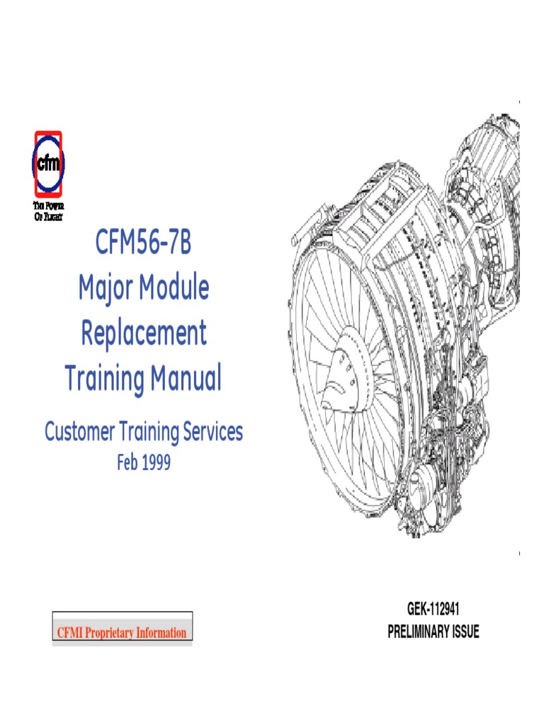 Cfm56 7b Major Module Replacement Training Manual Pdf Turbine
