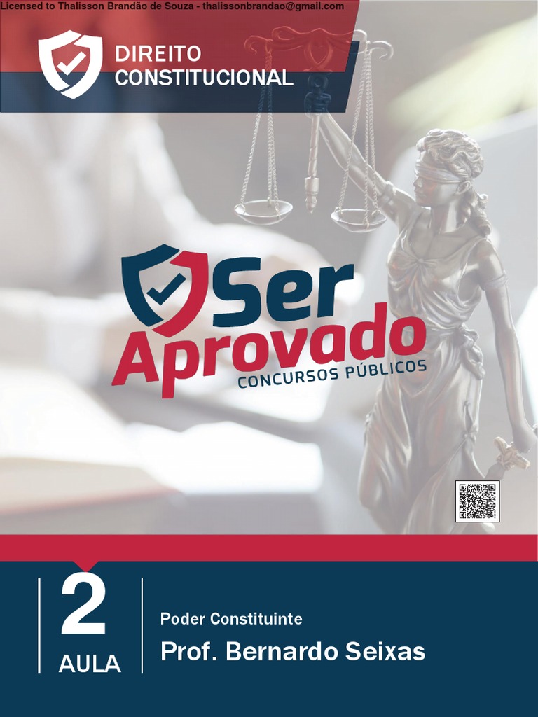 Aula sobre o Poder Constituinte Originário e Derivado conceito, características e limitações