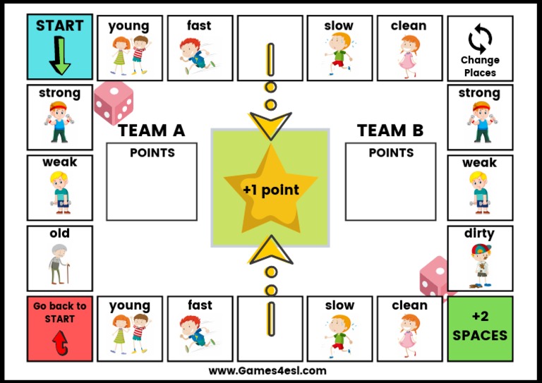 Adjectives - Board Game | PDF