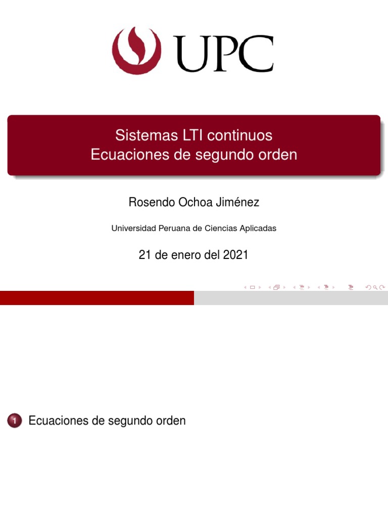 Ecuaciones de Segundo Orden en LTI | PDF | Ecuaciones | Objetos matemáticos