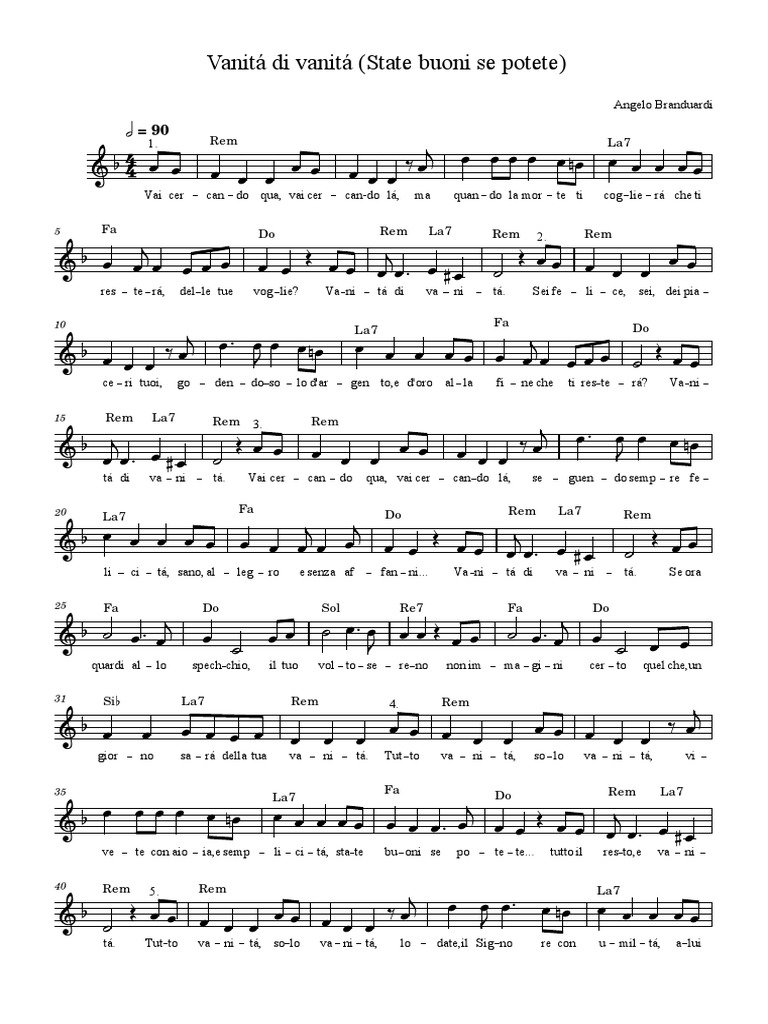 Vanità Di Vanità | PDF