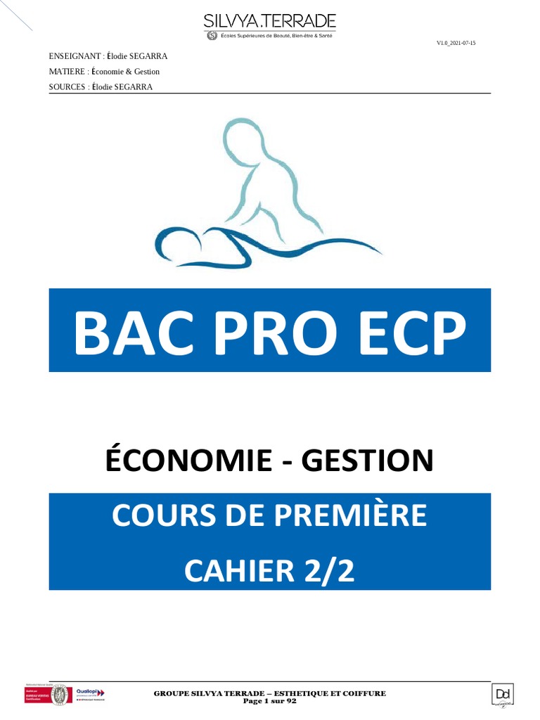 Économie et Gestion : Bac Pro ECP | PDF | Business | Élasticité (économie)