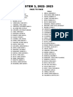 11-STEM 3, 2022 - 2023: Face To Face