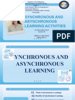 Synchronous and Asynchronous Learning Activities: Sheila V. Macayan Principal Ii