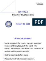 Postwar Fluctuations: Ecture