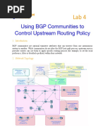 Using BGP Communities To Control Upstream Routing Policy