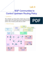 Using BGP Communities To Control Upstream Routing Policy
