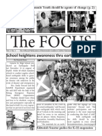 The Focus: School Heightens Awareness Thru Earthquake Preps