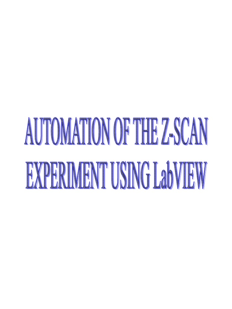 Automated Z-Scan Setup in LabVIEW | PDF | Nonlinear Optics | Optics