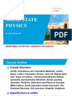 Solid State Physics: Course No:508