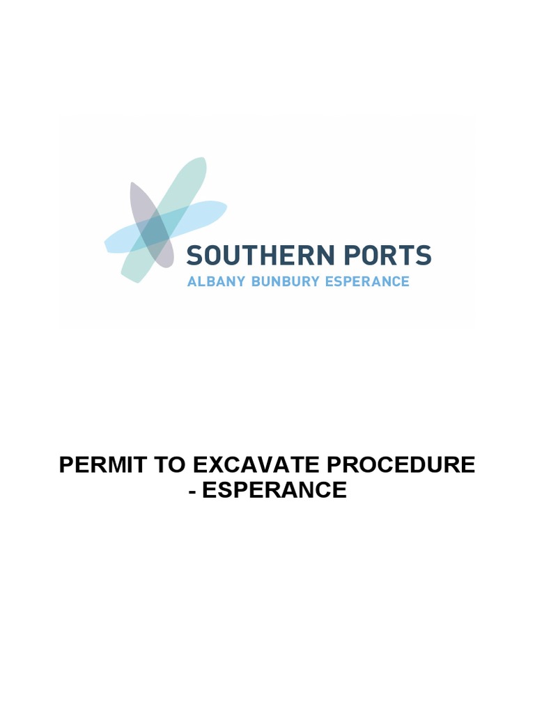 Permit To Excavate Procedure | PDF | Trench | Asbestos