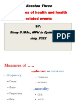 Measurements of Health and Health Events