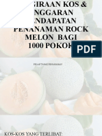 Pengiraan Penanaman Melon Fertigasi Titis Terbuka 1000 Pokok