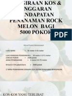 Pengiraan Penanaman Melon Fertigasi Titis Terbuka 5000 Pokok