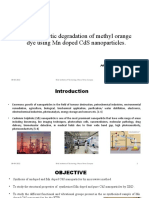 Photocatalytic Degradation of Methyl Orange Dye Using MN Doped Cds Nanoparticles