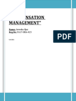 "Compensation Management": Name: Areesha Ejaz Reg - No: FA17-BBA-025
