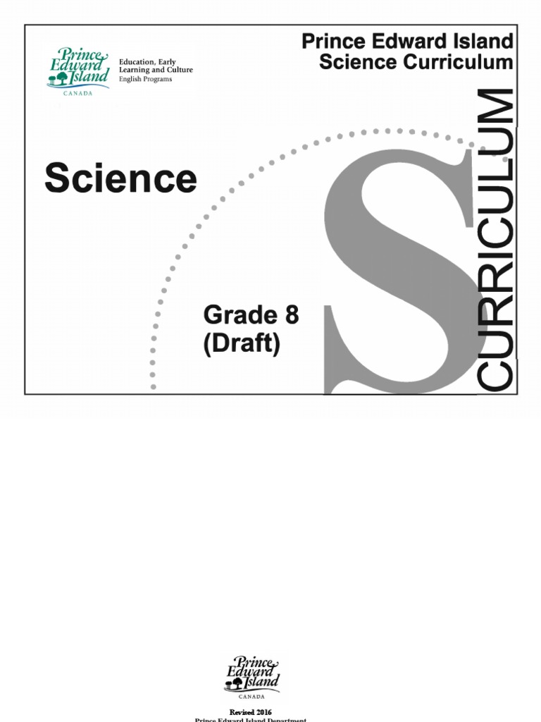 Grade 8 Science Curriculum Guide PEI | PDF | Science | Curriculum