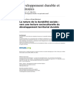 Developpementdurable 8970 Vol 2 N 2 La Nature de La Durabilite Sociale Vers Une Lecture Socioculturelle Du Developpement Territorial Durable