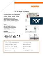 Product Data Sheet: OT FIT 30/220-240/700 CS: Constant Current LED Power Supply 500ma - 600ma - 650mA-700mA