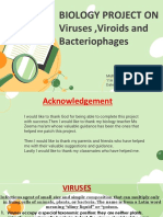 Biology Project On Viruses, Viroids and Bacteriophages: Midhuna M Nair 11A Date of Submission:20/6/2022