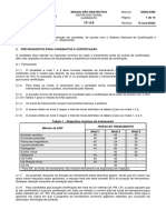 Requisitos mínimos de treinamento e experiência para certificação em ensaios não destrutivos