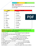 Vocabulary Synonyms 2 Information Gap Activities - 132448