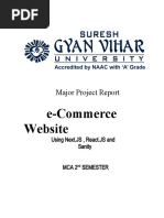 E-Commerce Website: Major Project Report