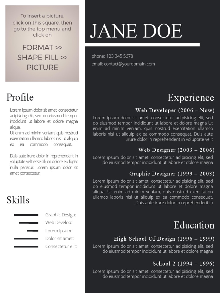 Resume Template PDF - 1704284368
