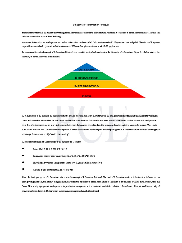 Objectives of information retrieval pdf information retrieval
