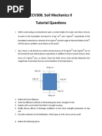 ECV308. Soil Mechanics II Tutorial Questions: 10 KG/ CM 3 KG/ CM