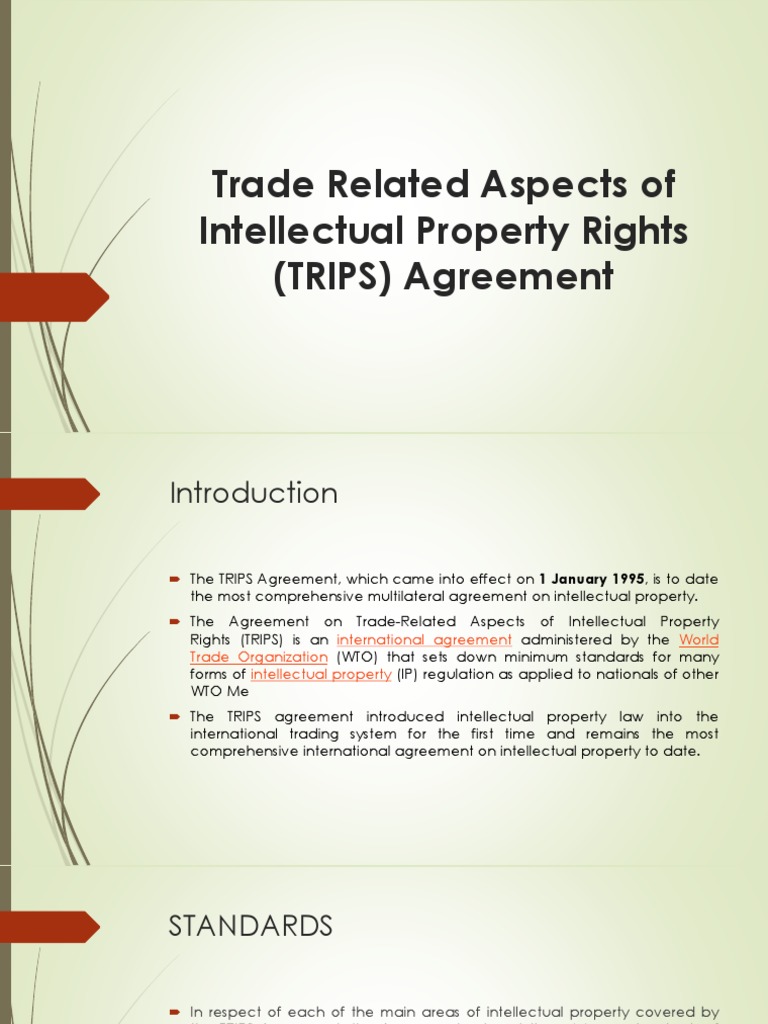 TRIPS Agreement PDF Copyright Patent
