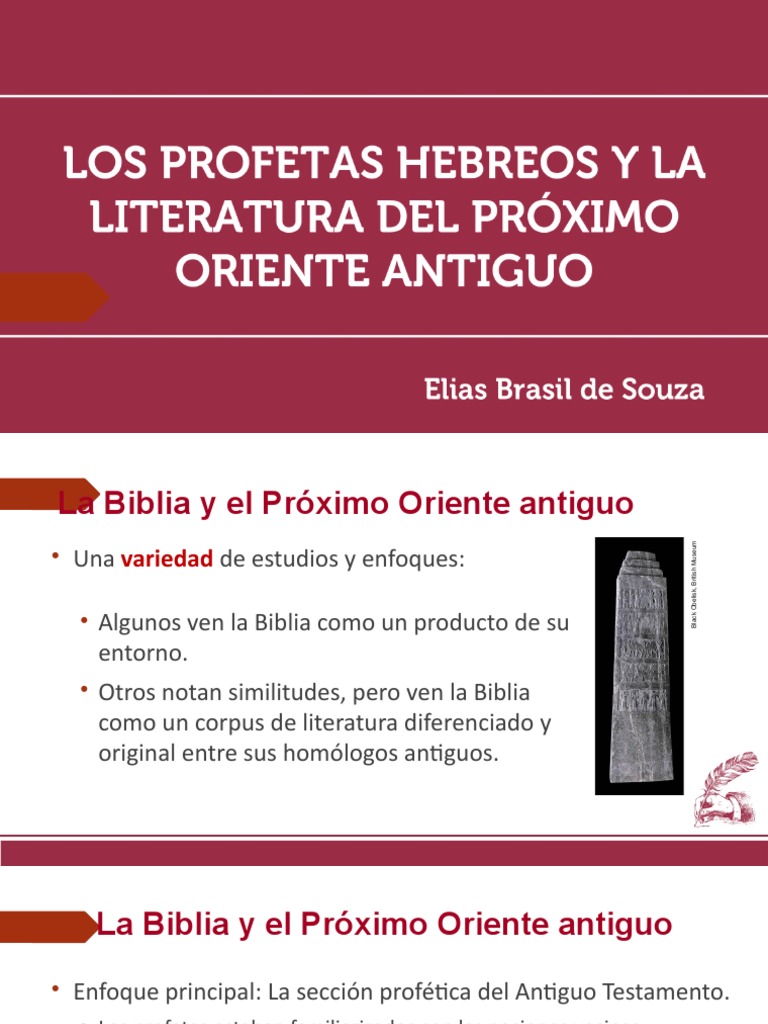 05 - Los Profetas Hebreos y La Literatura Del Próximo Oriente Antiguo ...