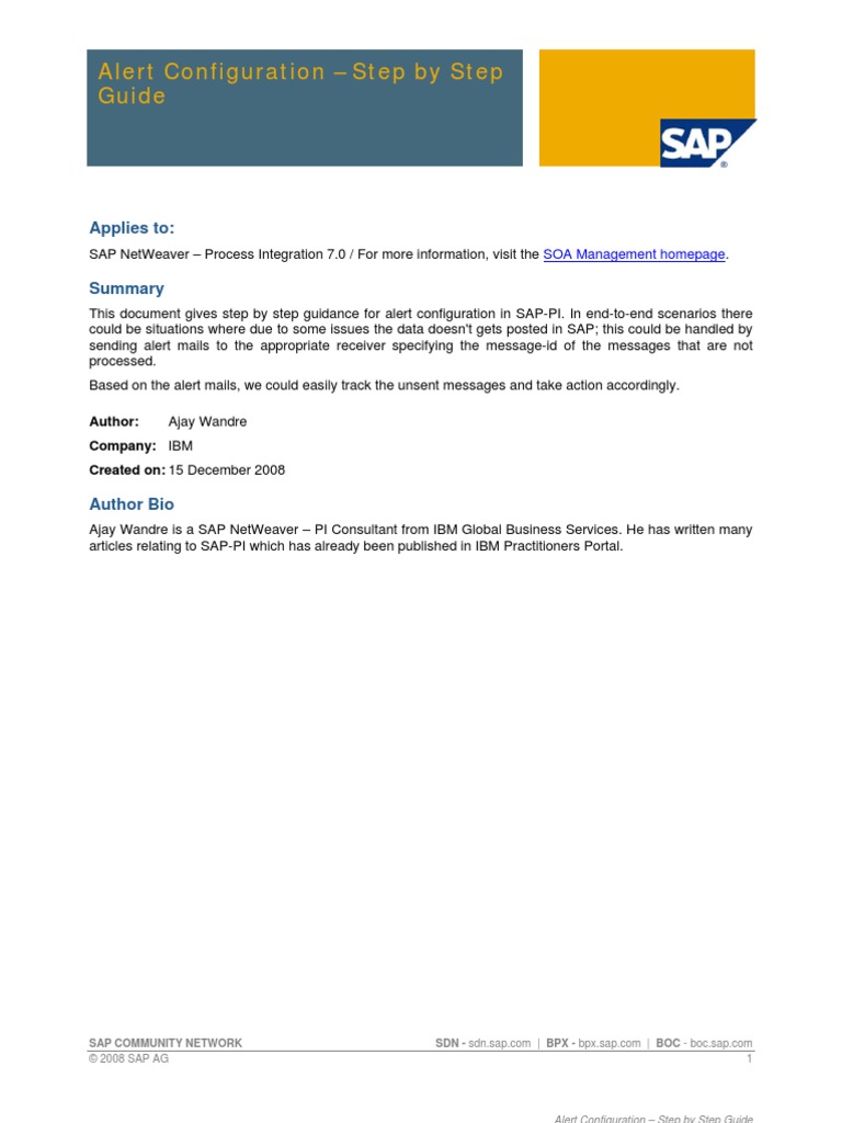 Alert Configuration | PDF | Email | Hypertext Transfer Protocol