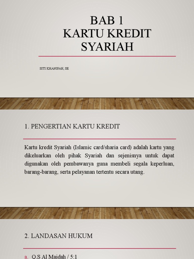 Kartu Kredit Syariah: Pengertian dan Akad | PDF
