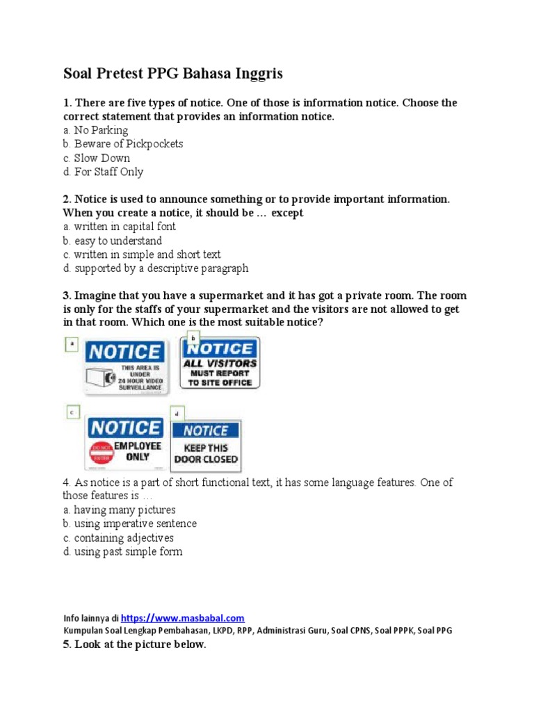 Soal pretest ppg bahasa inggris pdf infographics lateralization