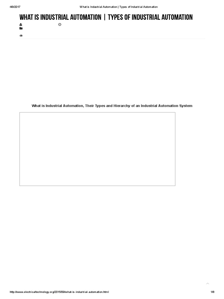 What Is Industrial Automation Types of Industrial Automation PDF