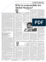 Who Is Responsible For Abdul Momen?: Editorial 8